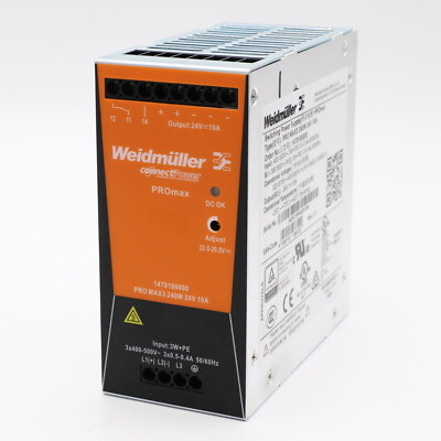 Weidmüller PRO MAX3 240W 24V 10A Switching Power Supply 1478180000
