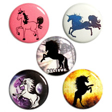 Pretty Prancing Dancing Unicorn Fridge Magnets Cool Gift Set 5 Pack 1" MP69-5