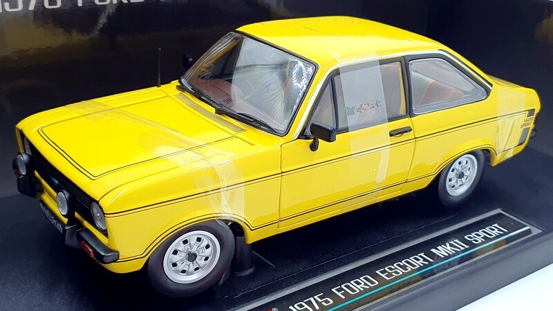 Sun Star 1/18 Diecast 1975 Ford Escort MKII Sport Signal Yellow 4620R