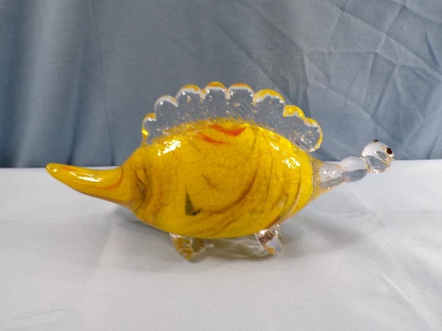 Fenton Artist Dave Fetty Henderson Hall Multicolored Glass Dinosaur Figurine #2