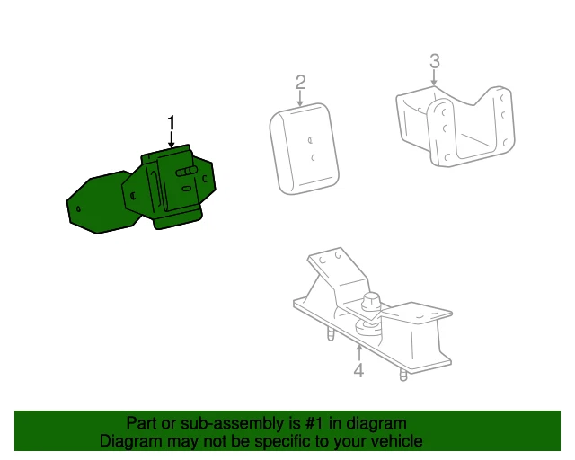 Juego de montaje de motor genuino Lexus LX470 Land Cruiser 98-07 12361-50121 x2 OEM Foto 4 de 4
