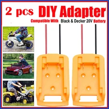 2X Power Wheel Adapter for Black Decker 20V Lithium Battery Dock Power Converter