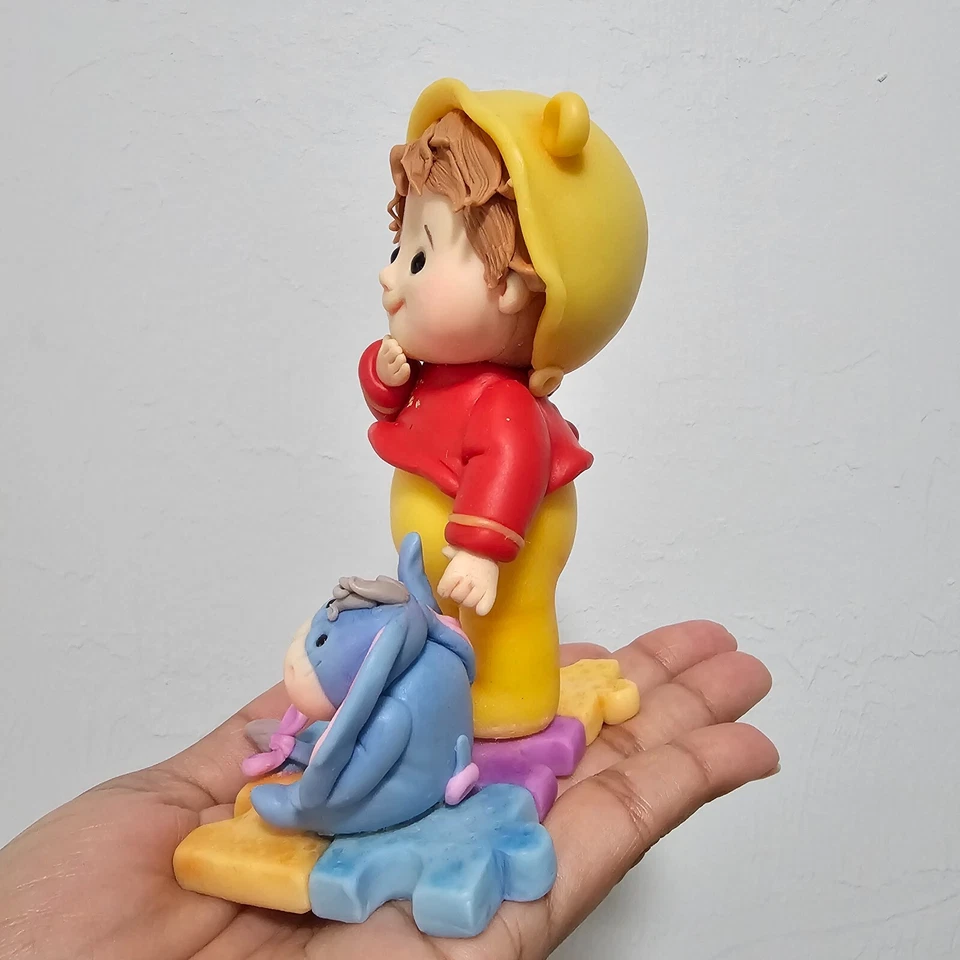 Winnie Poo con Baby Igor/Baby Shower o adorno de pastel coleccionable bebé  Foto 4 de 4