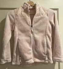 32 Degrees Heat Girls Fleece Jacket Soft Plush Zip-Up Light Pink Size M 10/12