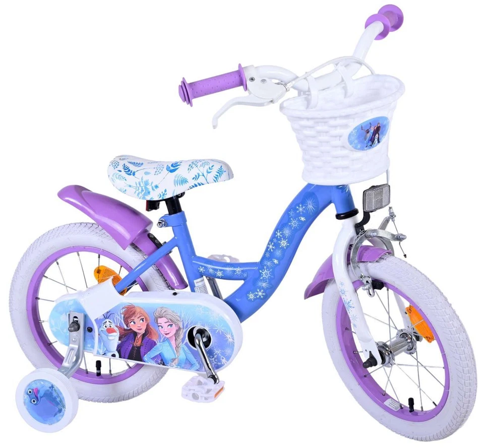 14 Zoll Kinder Mädchen Fahrrad Rad Frozen 2 Eiskönigin Elsa Mädchenfahrrad Bike  - Bild 2 von 4