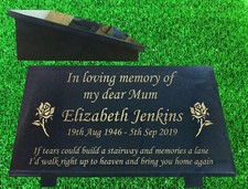 personalised granite memorial plaque grave marker 