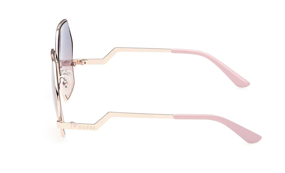 Guess GU7815 28W 玫瑰金圆形太阳镜金属镜框 61-17-140 闪亮 — 第 3/3 张图片