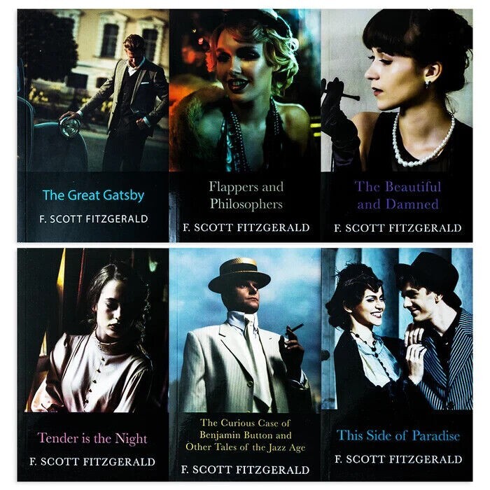 F. Scott Fitzgerald 6 Books Collection Set Great Gatsby, Flappers and Philosophe