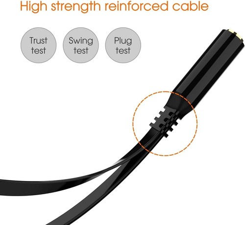 High-Quality 3.5mm Headphone Splitter Adapter for Dual Audio & Mic Connections - Picture 8 of 10