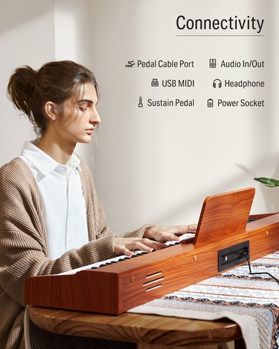 Donner DEP-1S Digital Piano 88 Key Semi-Weighted 128 Tones 100 Rhythms & Stand - Picture 5 of 10