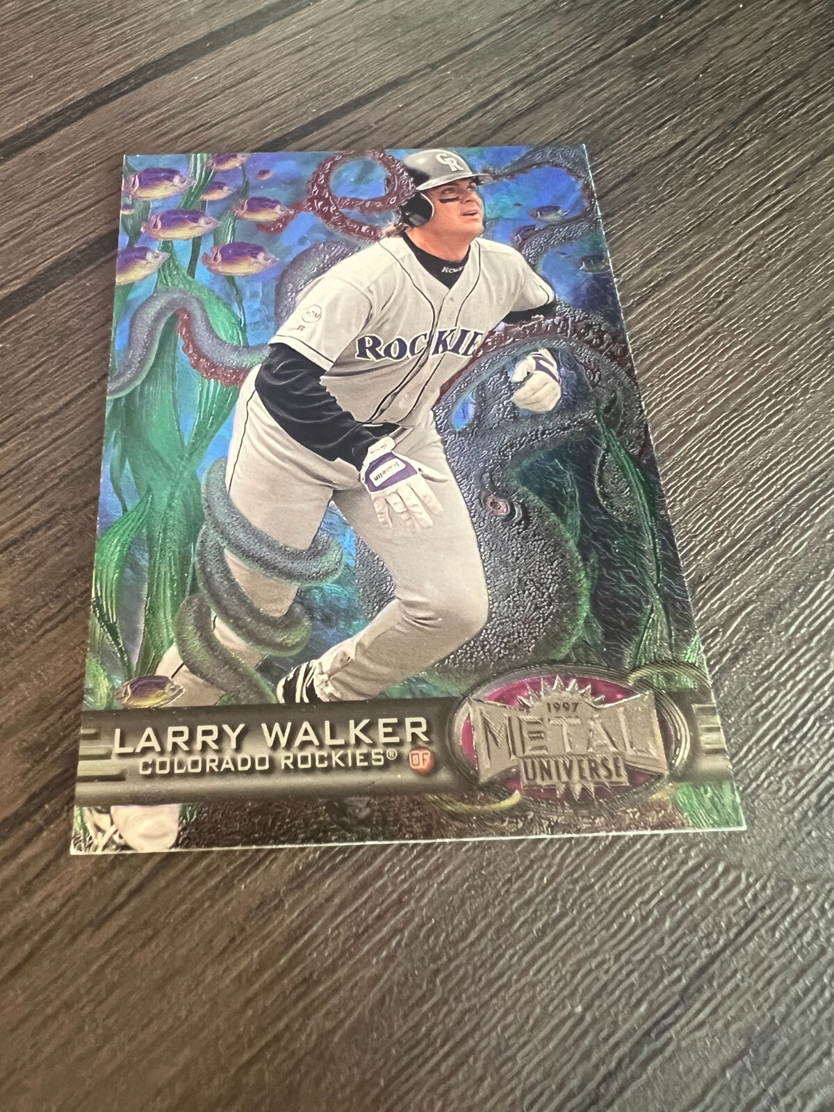 1997 Fleer Metal Universe Baseball Card #76 Larry Walker, Rockies (L7)