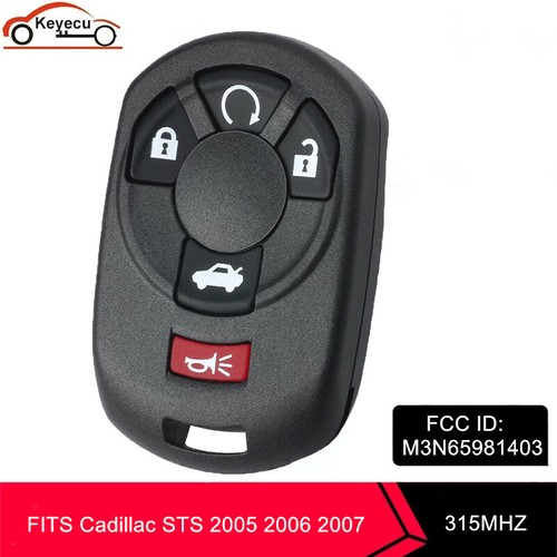 Keyless Remote Fob For 2005-2007 Cadillac STS – 5 Buttons, 315MHz, FCCID M3N65981403