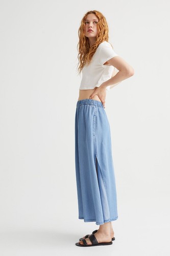 H&M Long Denim Tencel Skirt, size 16, NWT - Picture 3 of 7