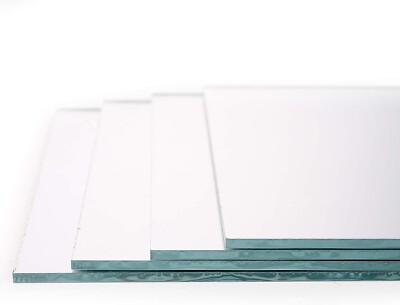 Suwimut 50 Pack Square Glass Mirror Tiles, 4X4 Inch Small Square Decorative Glas