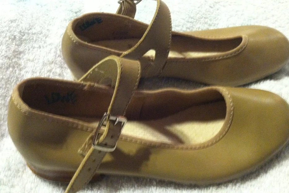 Capezio Tele Tune Tape Zapatos Cuero Beige 12.5 Niños Foto 4 de 4