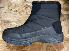Silent Care Waterproof Mid-Calf Winter Snow Men WP Boots Black Size NEW 9158