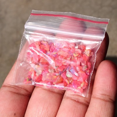 200 Pcs Lot AAA Natural Multi Flash Ethiopian Opal Rough Welo Fire Opal Stone