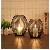 Oval KerzenstäNder 2Er Set 9X15,5 9X18 Metall