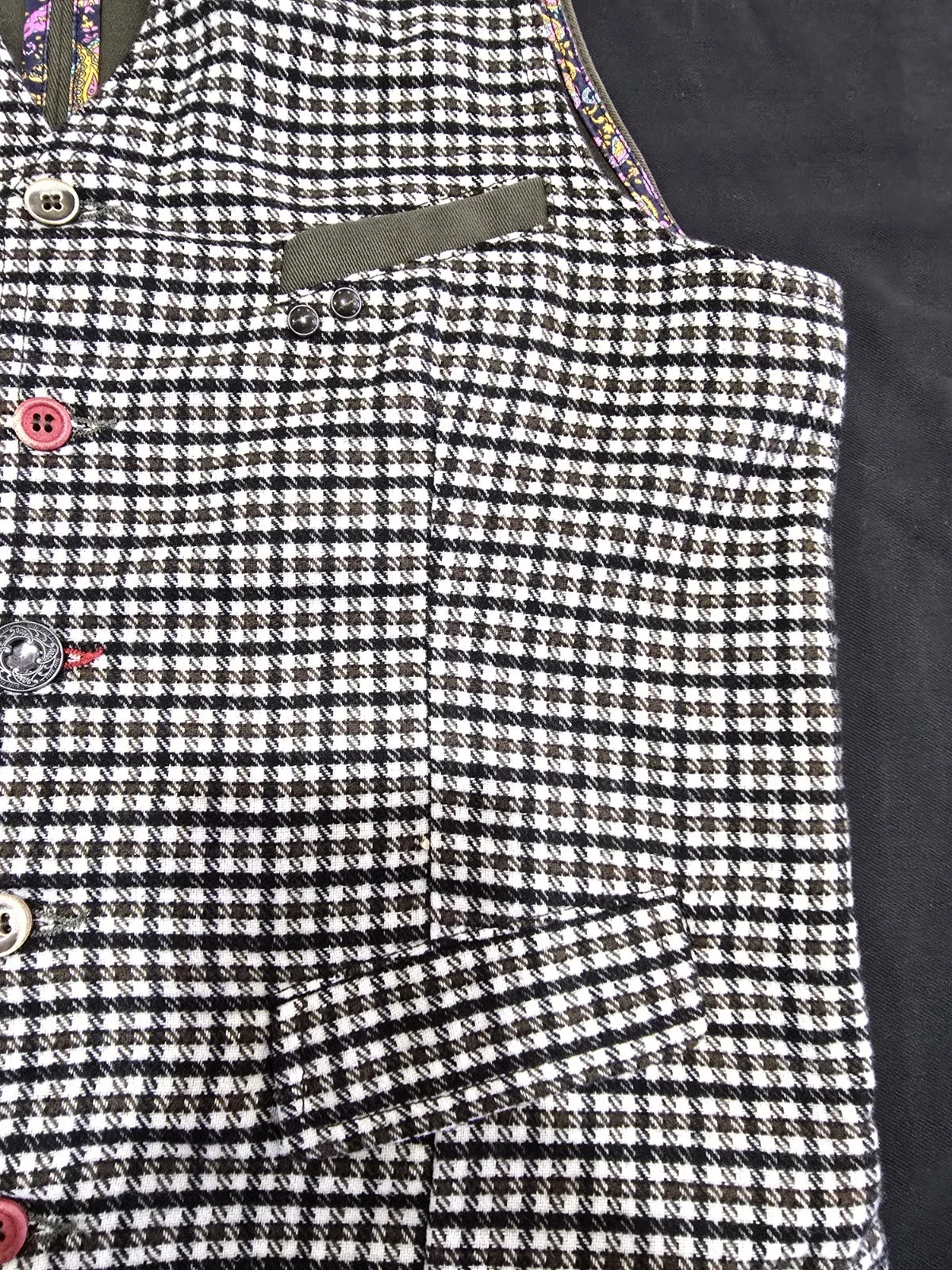 Garry's Earth Vest Handcrafted Made In Italy Size M Cod.31 - product detail image 5