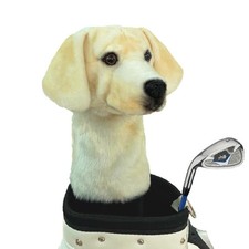 Cream Yellow Labrador Retriever Golf Club Headcover - Realistic Light Colored La