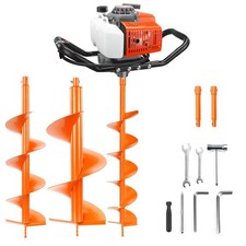 NEOTEC Gas Post Hole Digger 72CC with 6" 10" 12" Drill Bits & 2 Extension Rod