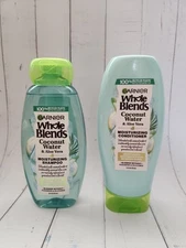 (Set of 2) Garnier Whole Blends Coconut Water & Aloe Vera Shampoo & Conditioner 
