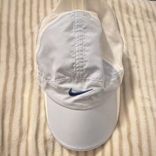 Nike Dri-FIT Adjustable Mesh White Light Blue Baseball Cap Running Unisex