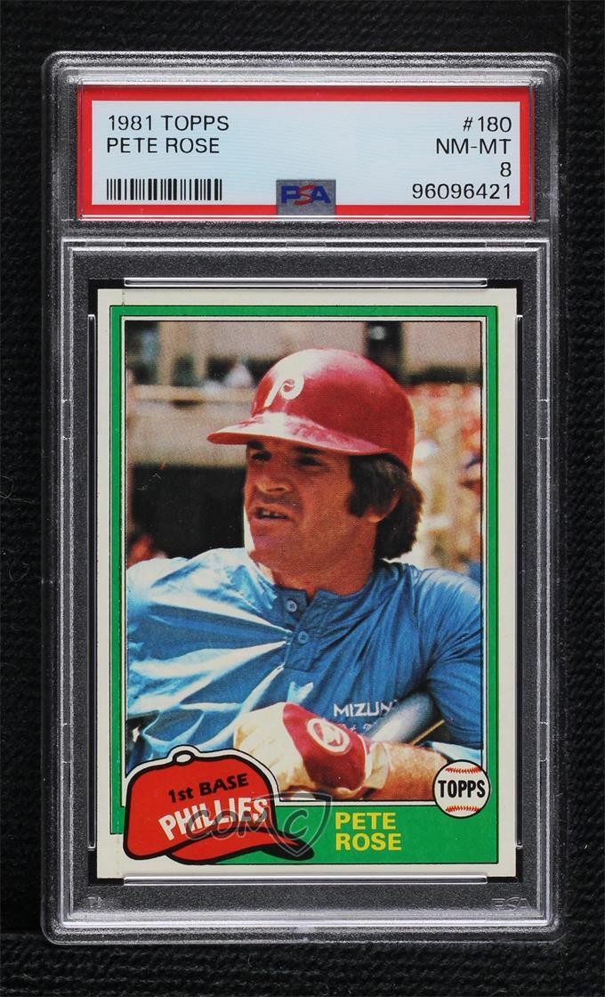 1981 Topps Pete Rose #180 PSA 8 01lu