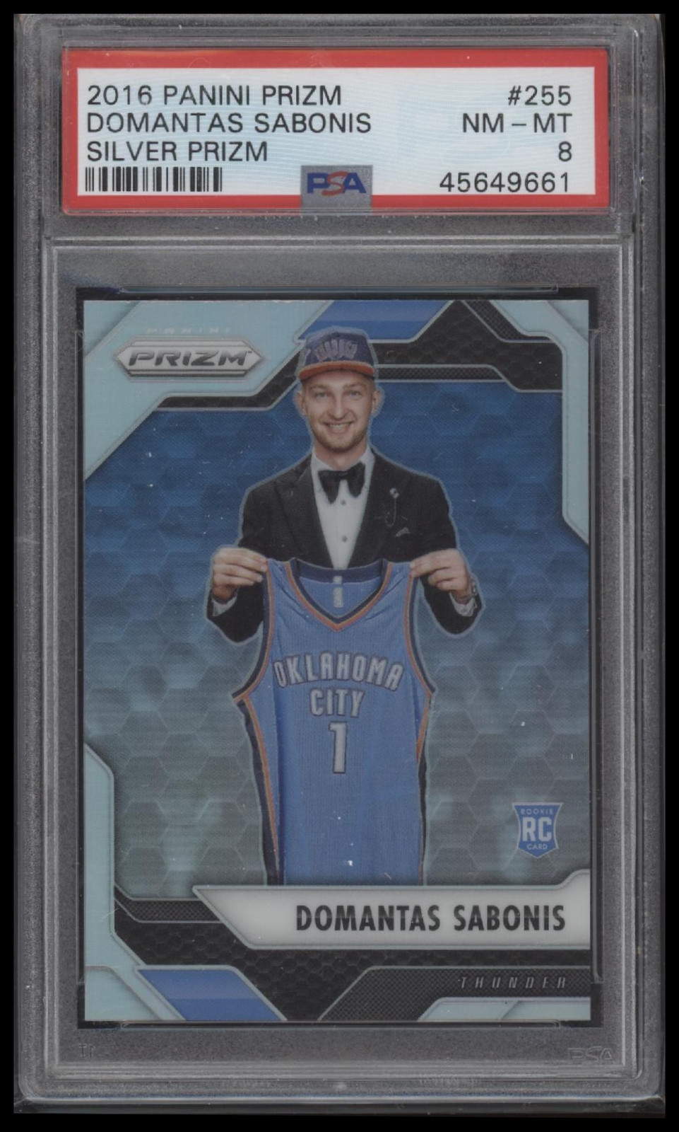 2016 Panini Prizm #255 Domantas Sabonis Silver Prizm PSA 8