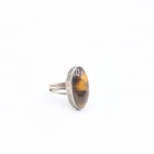 Vintage c 1970s Sterling silver and tigers eye ring size K 5.37g