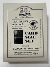TRAVELER  S notebook Card Size 20th Anniversary Set   Color Black