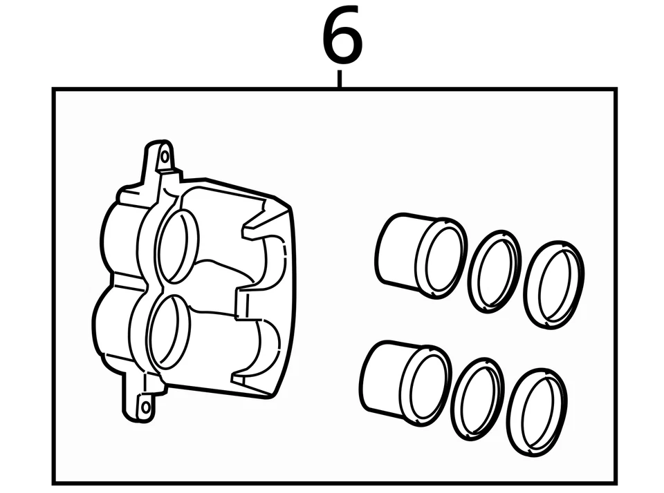 Pinça de freio a disco Chrysler ASM 68146610AA NOVA OEM 68146610AA - Imagem 3 de 3