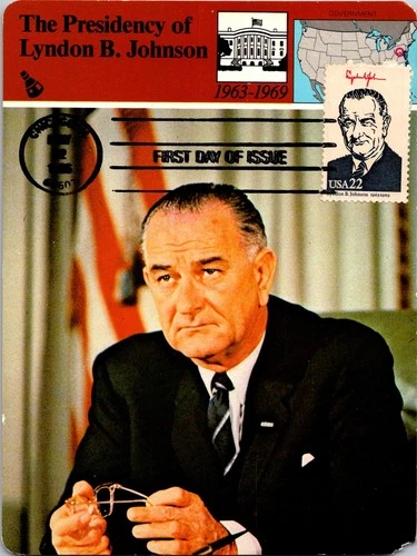 Dr Jim Stamps Maximum Card Lyndon Johnson 22C Fdc