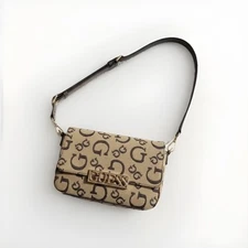 GUESS Purse Magnetic Brown Crossbody Handbag Shoulder Bag FG916478 Brown Logo