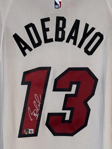 Bam Adebayo (83 Points) Signed Miami Heat Nike NBA Auto Authentic XL Jersey BAS