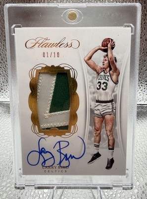 2017 Flawless Larry Bird Patch Auto /10 #VP-LB