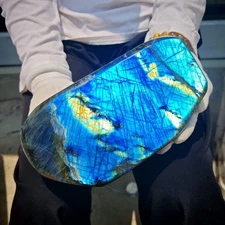 6.49LB Natural Labrador moonstone quartz free form mineral specimen  2950g