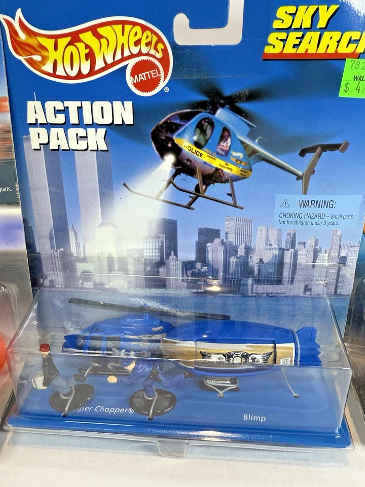 Mattel Hot Wheels Action Pcks Lot of4-Police Force, Sky , Solar&Drag Race,  NIB - Image 4 of 4