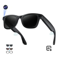 Smart AI Sunglasses with Camera & Bluetooth Audio Vintage Sports Driving Glasses