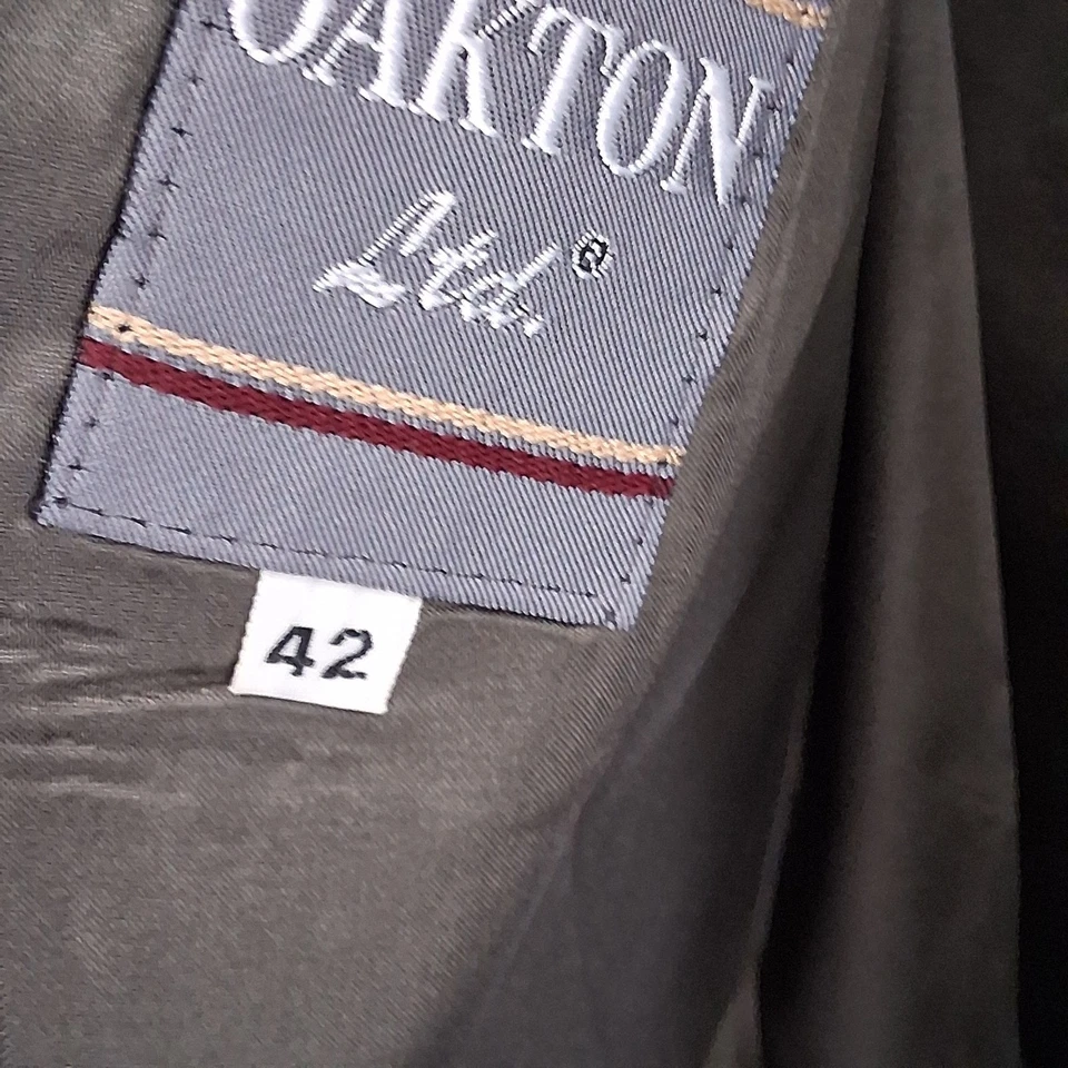 Abrigo de lana grande regular 42 de colección Oakton para hombre trinchera doble pecho dinero antiguo Foto 3 de 4