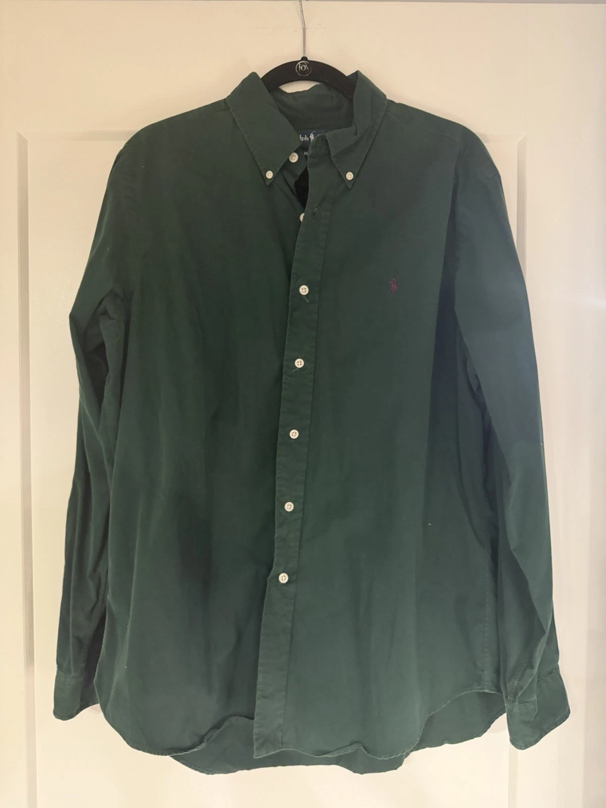 Mens Ralph Lauren Polo Green Classic Fit Shirt Large