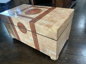 Robert Marcius Casa Bique Tessellated Stone Trunk Box Coffee Table Chest