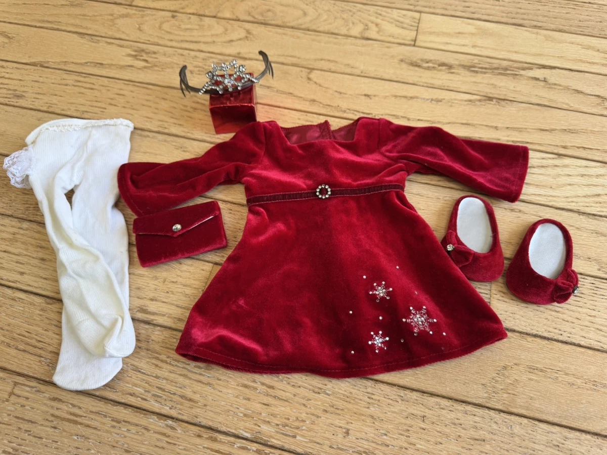 american girl vintage red velvet christmas dress american girl doll holiday outfit products for sale