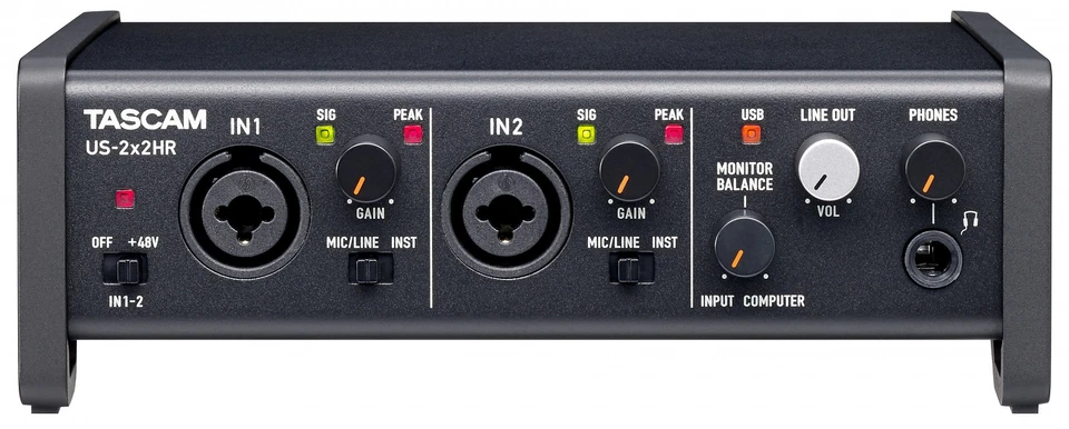 Tascam US-2x2 HR USB Audio Midi Interface - Bild 2 von 3