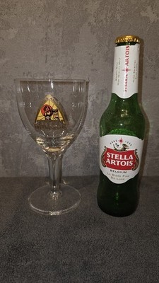 A Steen Brugge Sanctus Arnoldus 25cl 1/2 Pint Rare Belgian Beer Glass Home Bar