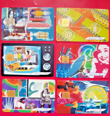 6 telephone cards FRANCE from the series LE XXeme siecle C84