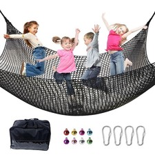 Climbing Net for Kids - 9.9FT x 9.9FT Double Layers Heavy Duty Playground Saf...