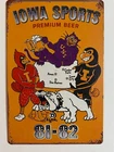 Vintage Iowa Sports Beer Sign - Cyclones Hawkeyes Panthers Illinois Bulldogs