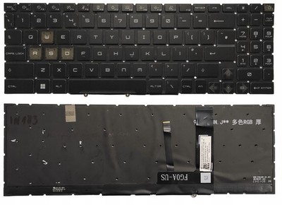 Original UK Keyboard MSI Cyborg 15 Air A12V A13VEK A13VFK A13UCK RGB LED