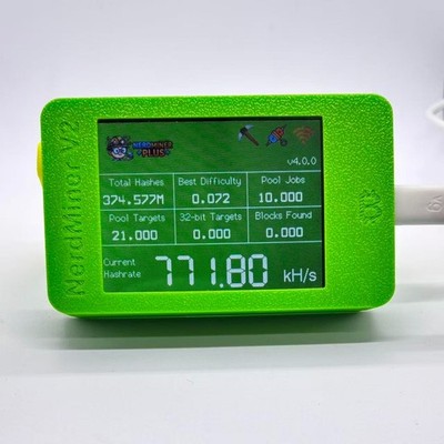 NerdMiner  Plus V4.0.0  +  Nerd Bitcoin Miner  700+ KH/s  2.8'' touch display